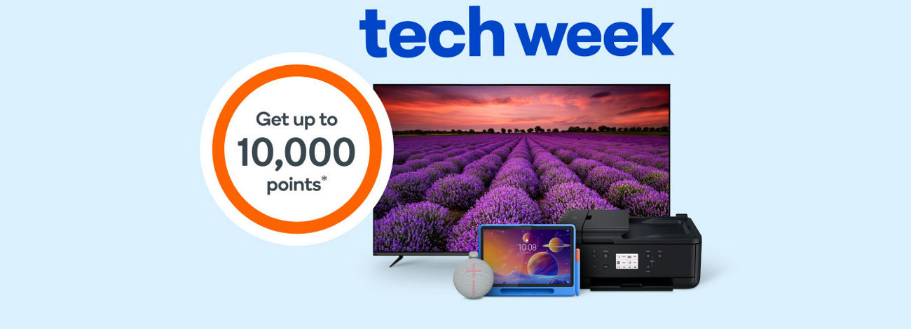 Get up to 10,000 points at BIG W's tech week