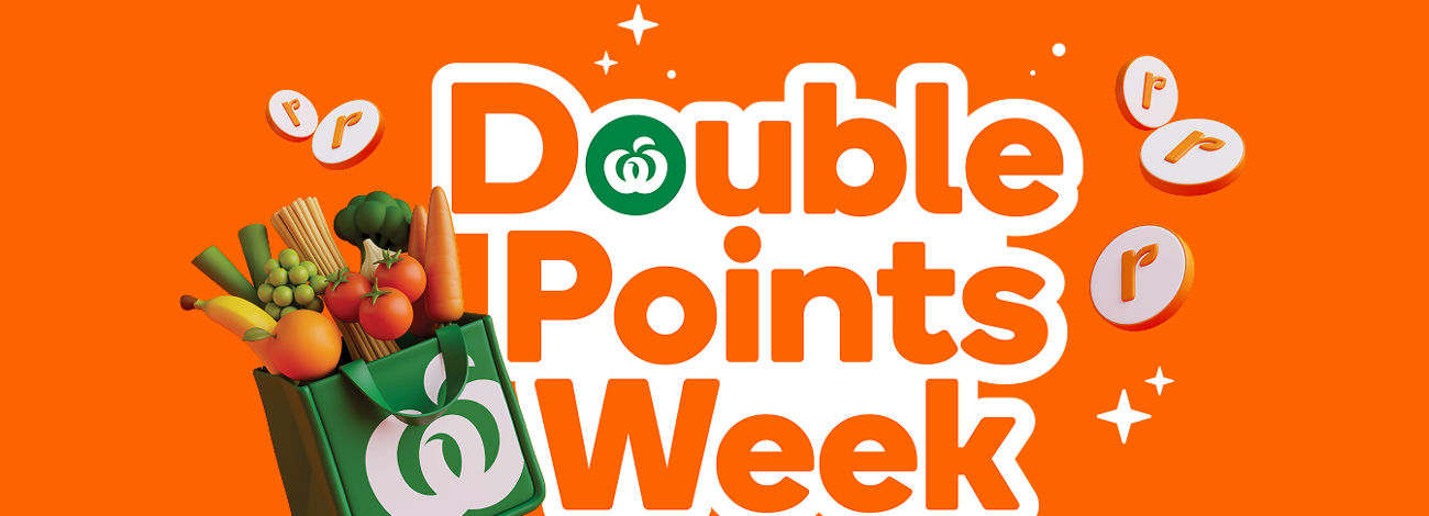 Boost to collect 2x points on every Woolworths shop this week. T&Cs apply