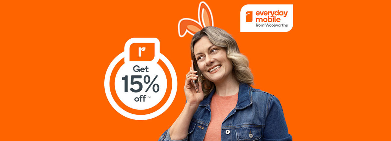 Get 15% off 5G SIM Only plans with Everyday mobile.