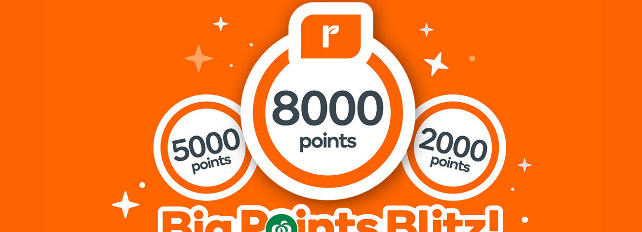 Score up to 8000 bonus points this week when you shop in store or online at Woolworths from 17 September until 23 September.* T&Cs apply