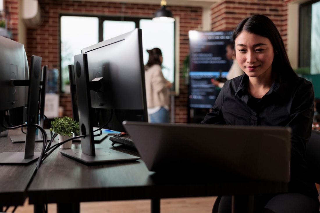 woman working