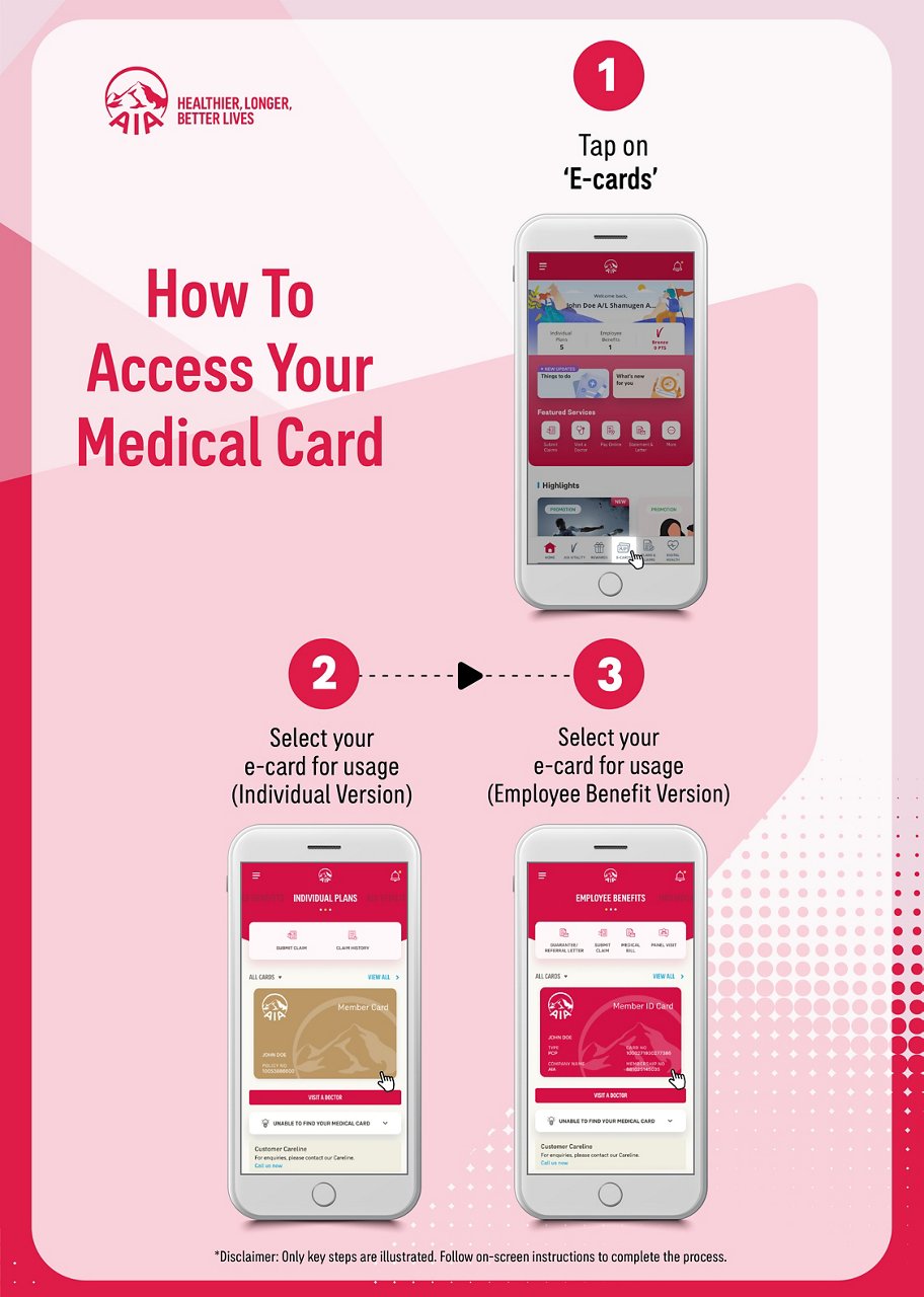 AIA+ App Poster_How to access your medical card
