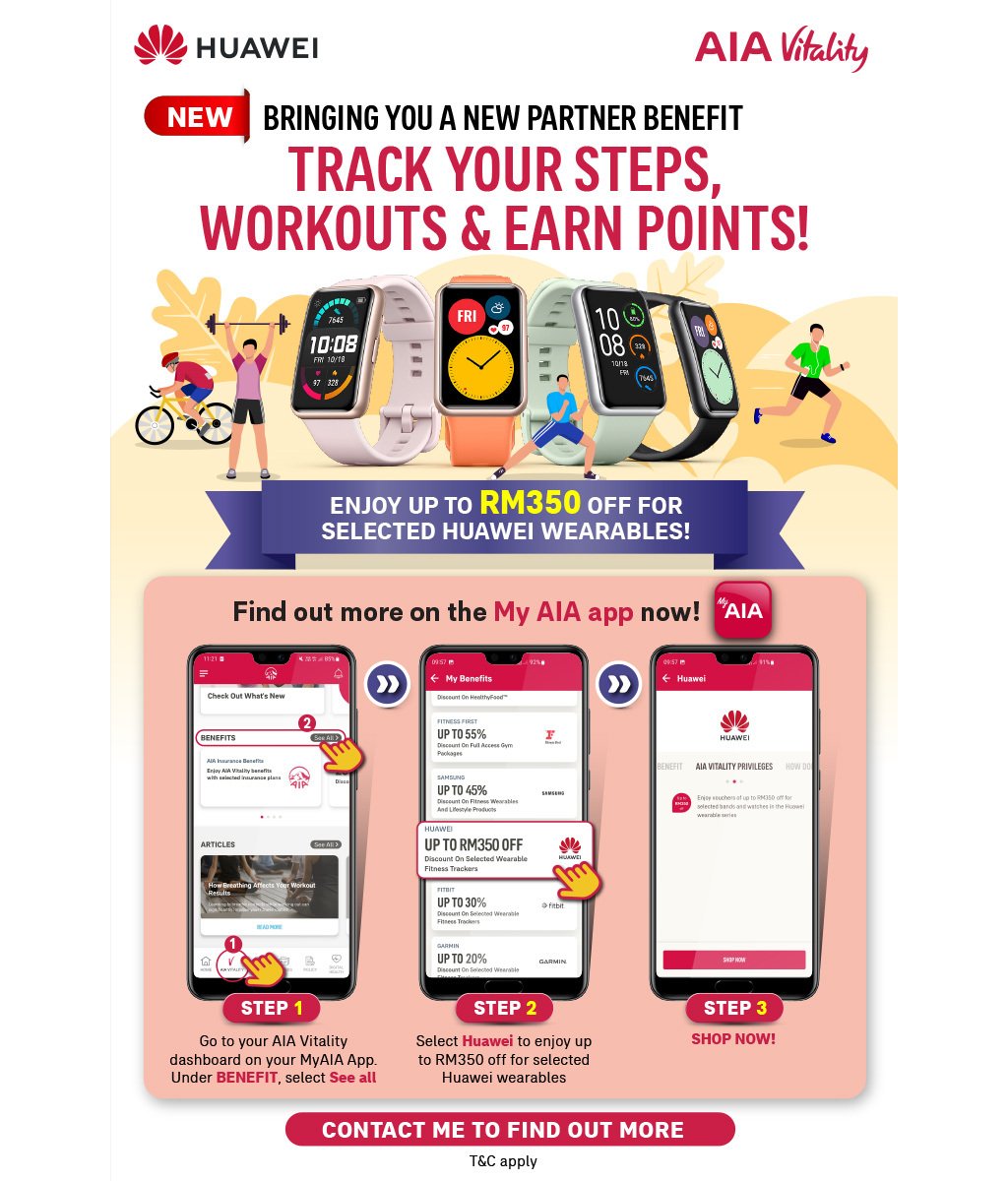 Aia vitality huawei health sale