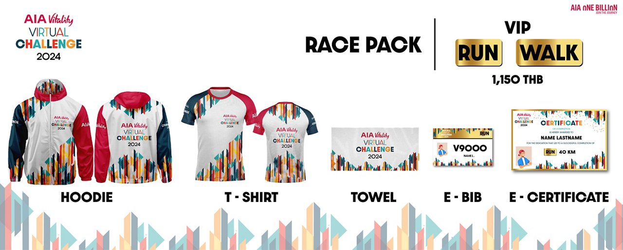 AIA Vitality Virtual Challenge 2024: Race Pack