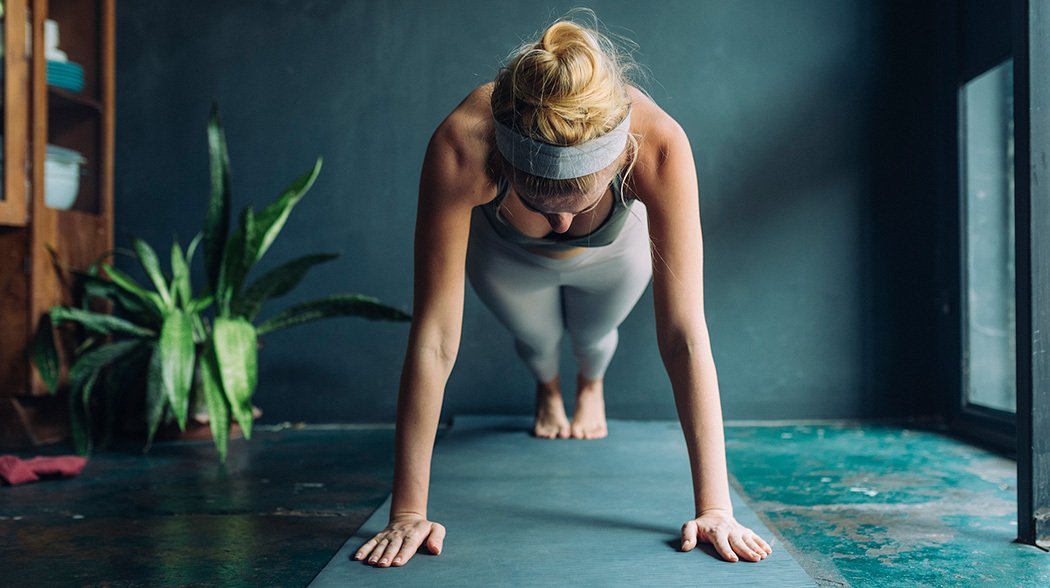 girl doing pushups