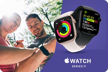 Apple Watch Series 11 displayed side by side, showcasing their distinct designs and features.