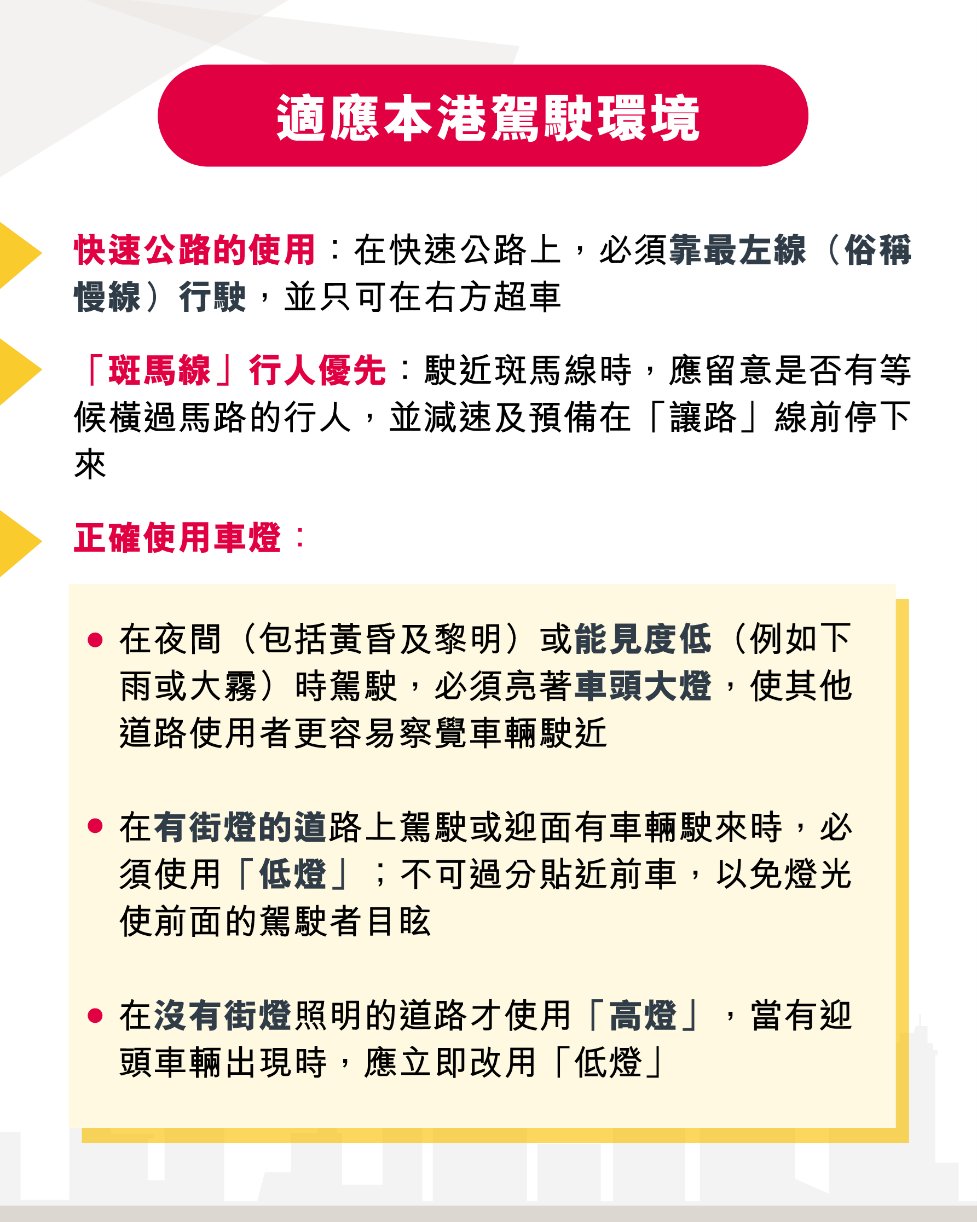香港駕駛 實用入門指南