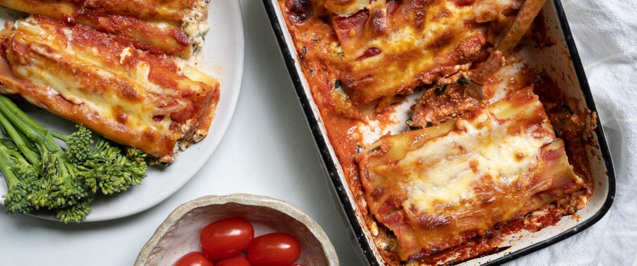 easy spinach ricotta cannelloni recipe healthy vegetarian