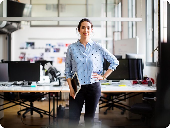 woman standing in office