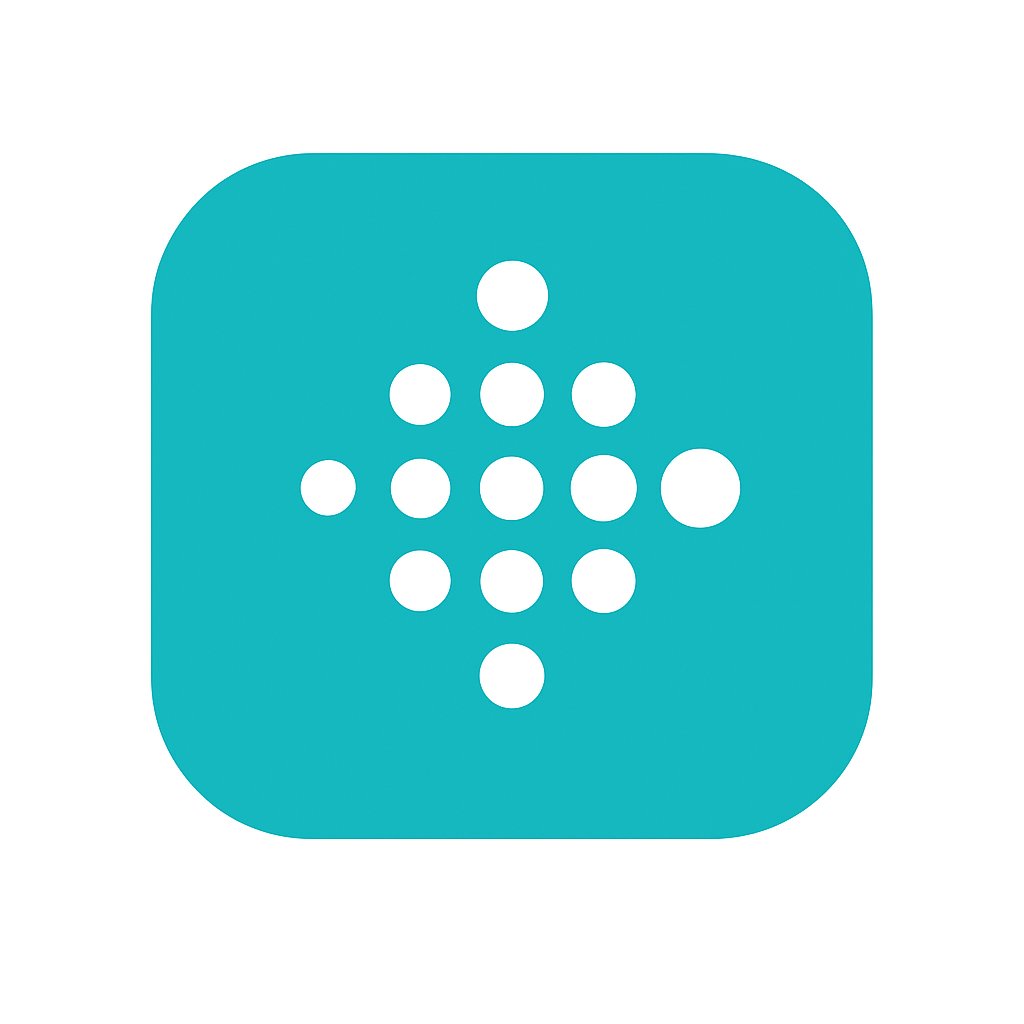 Fitbit app icon showing a pattern of white dots forming an arrow on a teal background.