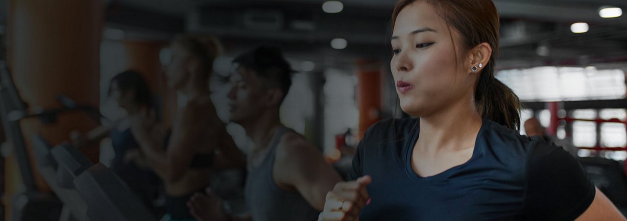 Woman working out in gym