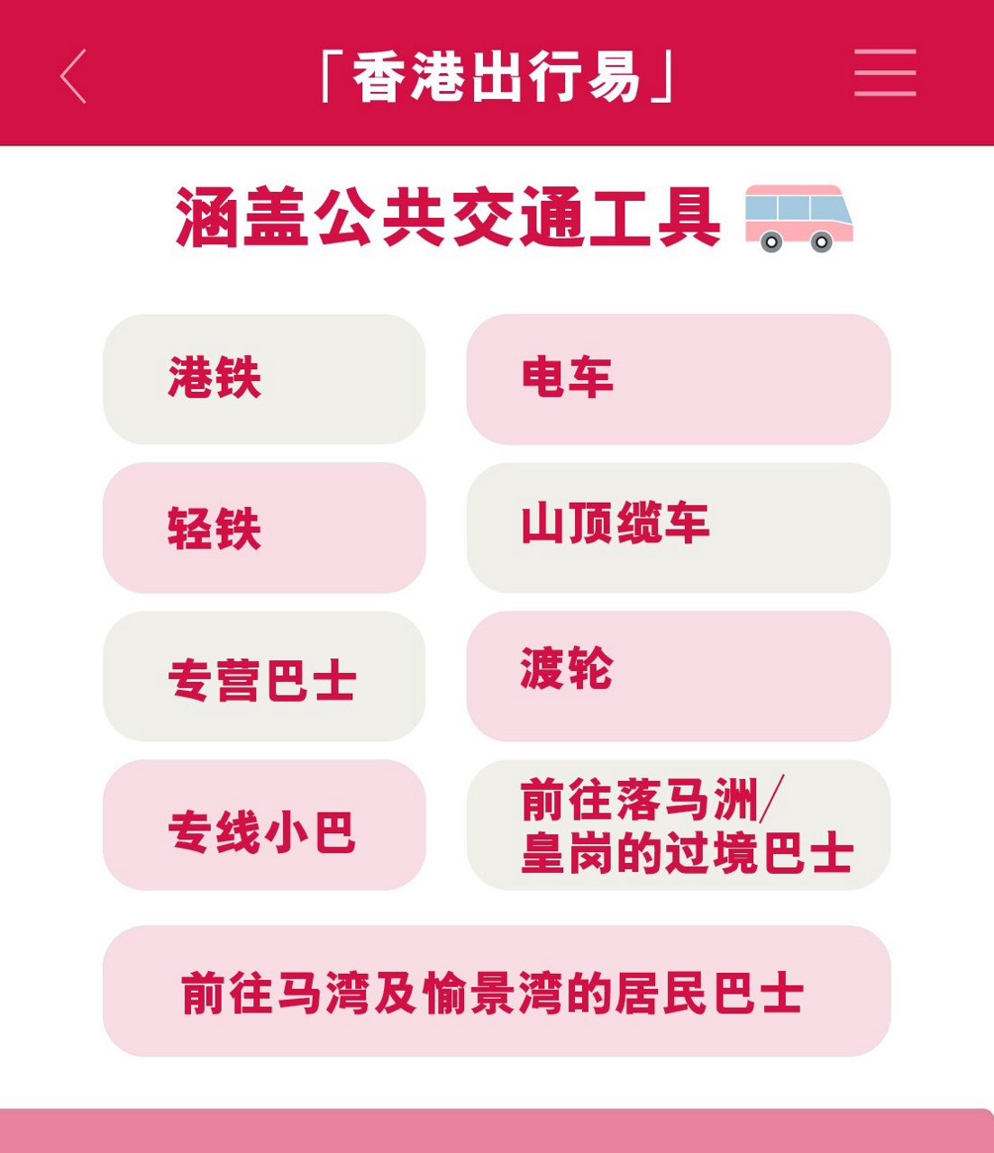  香港出行易 一App纵横全港