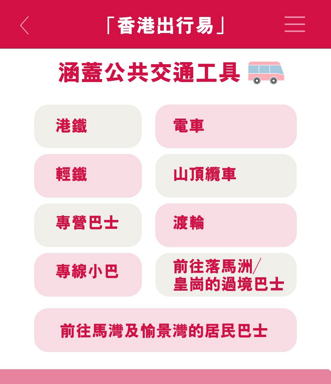 香港出行易 一App縱橫全港