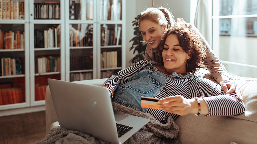 women watching laptop