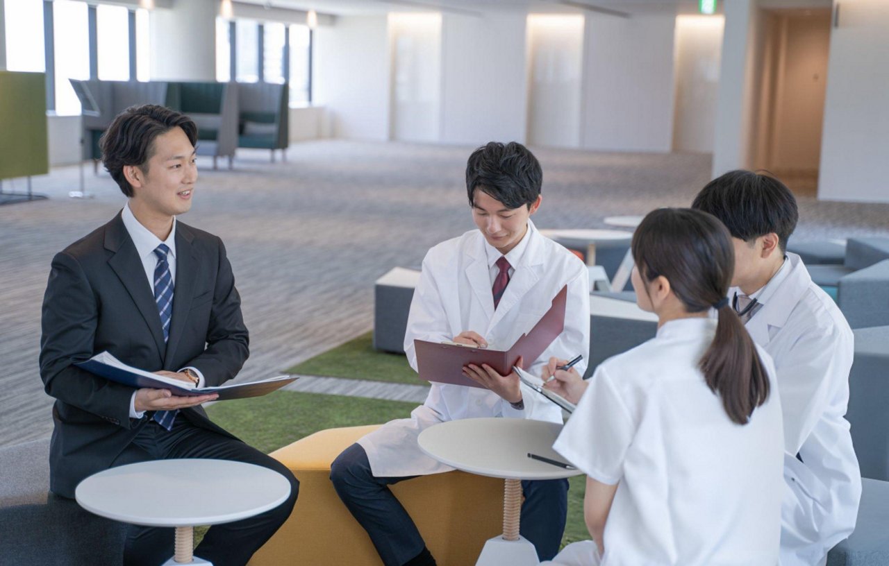 不同專科的醫療團隊進行會議，為病人提供高質素、高效率的專業醫療服務