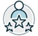 Person with stars icon