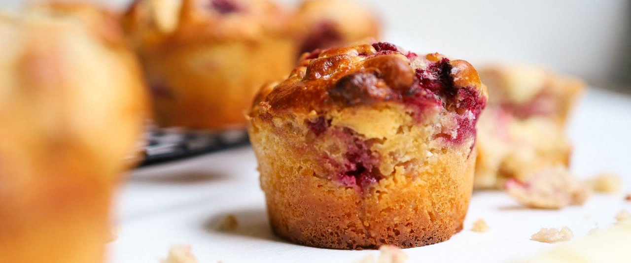 Raspberry White Chocolate Muffins