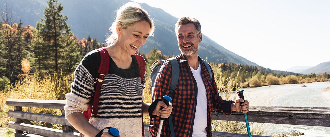 Couple hiking