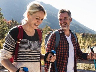 Couple hiking