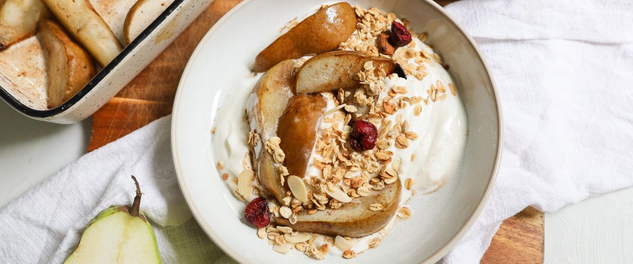 Roasted Pear Brekkie Bowls