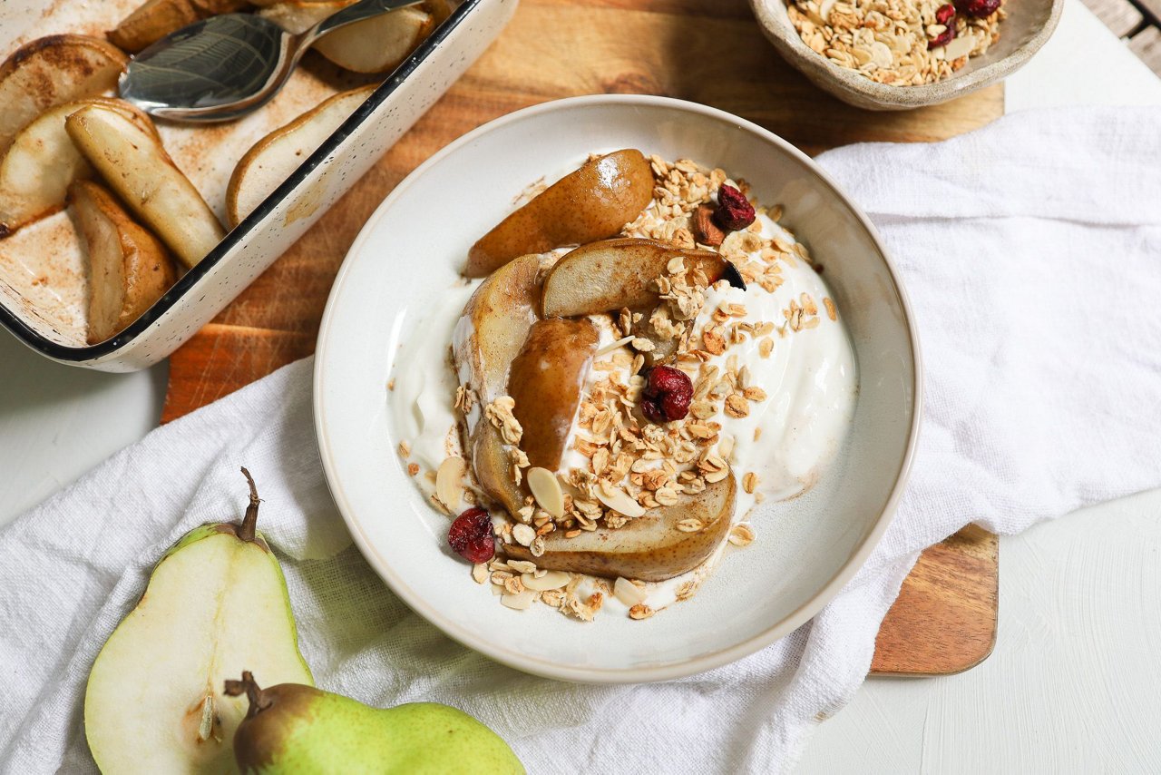 Roasted Pear Brekkie Bowls