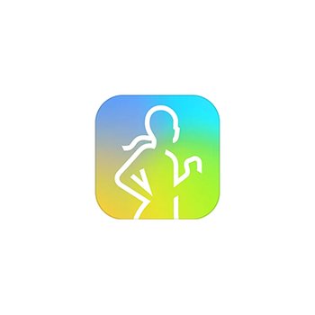 Samsung Health app icon showing a white running figure on a gradient background from blue to yellow.