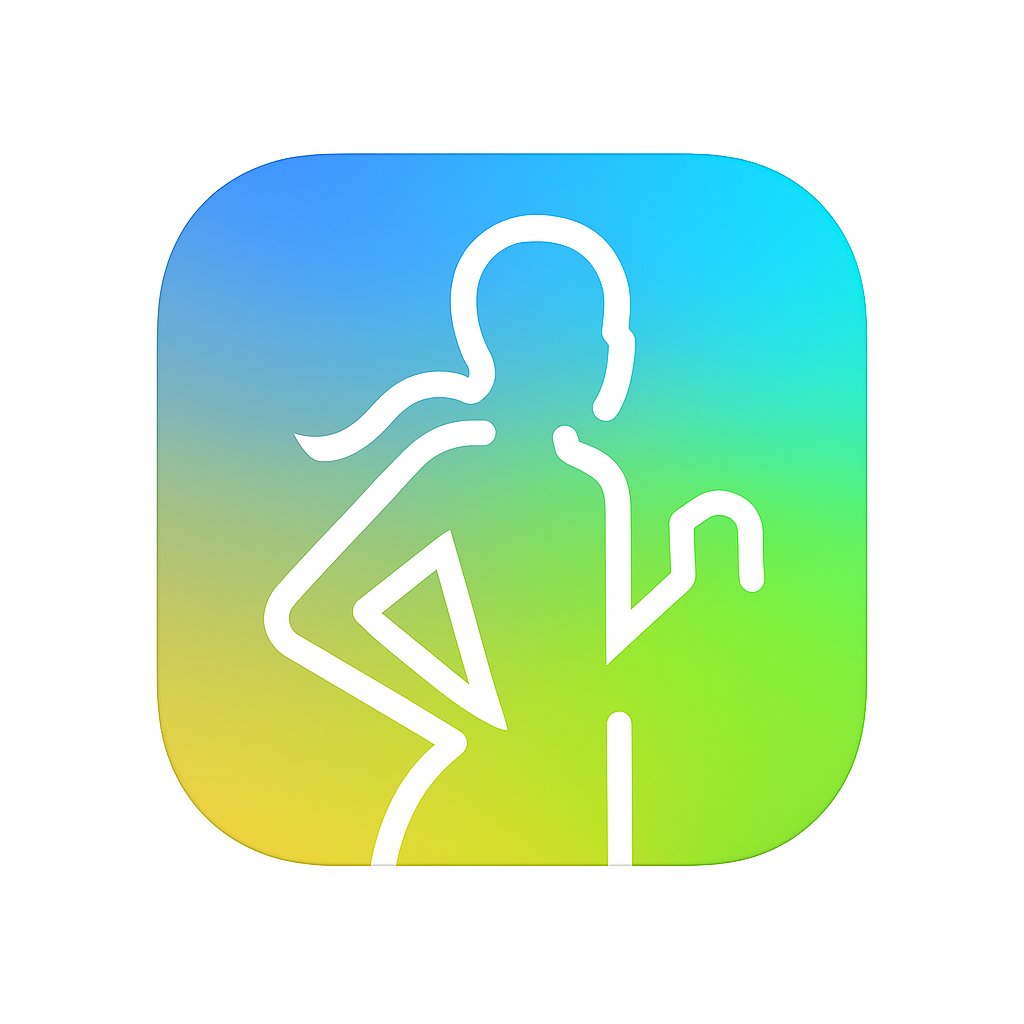 Samsung Health app icon showing a white running figure on a gradient background from blue to yellow.