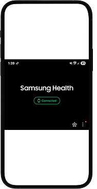 Samsung Health APP showing Connected status.