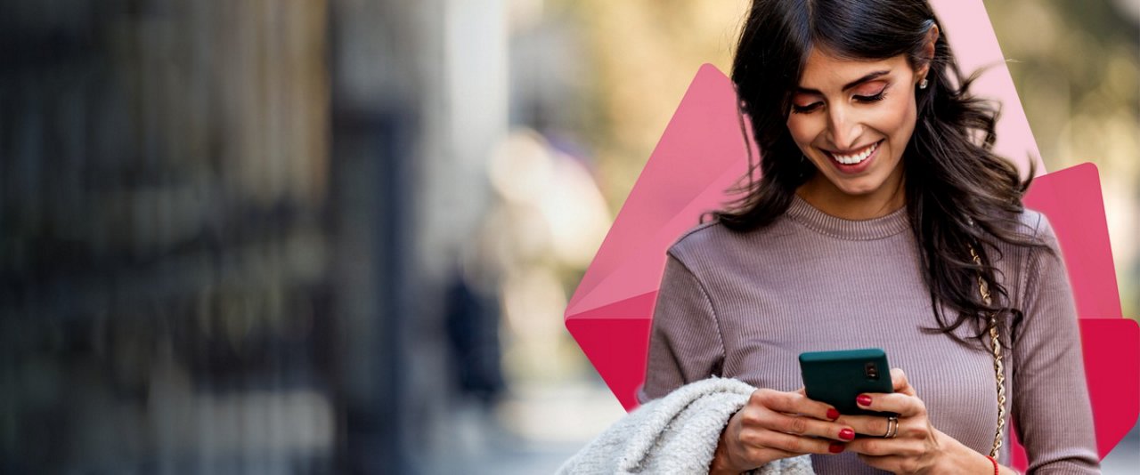 Lady looking at phone