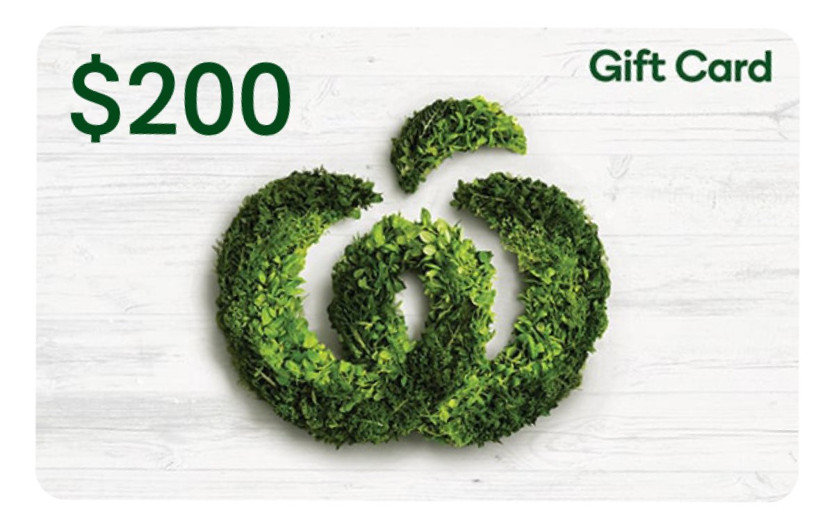 $200 Woolworths Gift Card.