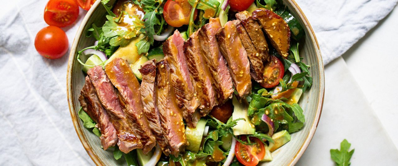 summer steak salad recipe easy healthy vegetarian