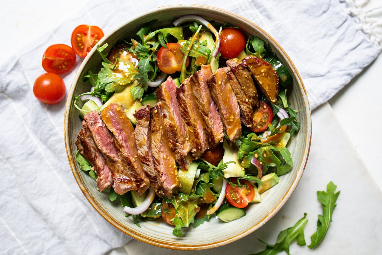 summer steak salad recipe easy healthy vegetarian