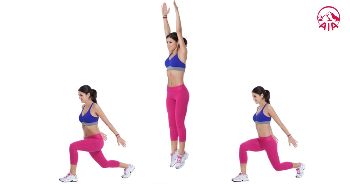 Các động tác của bài tập Lunge