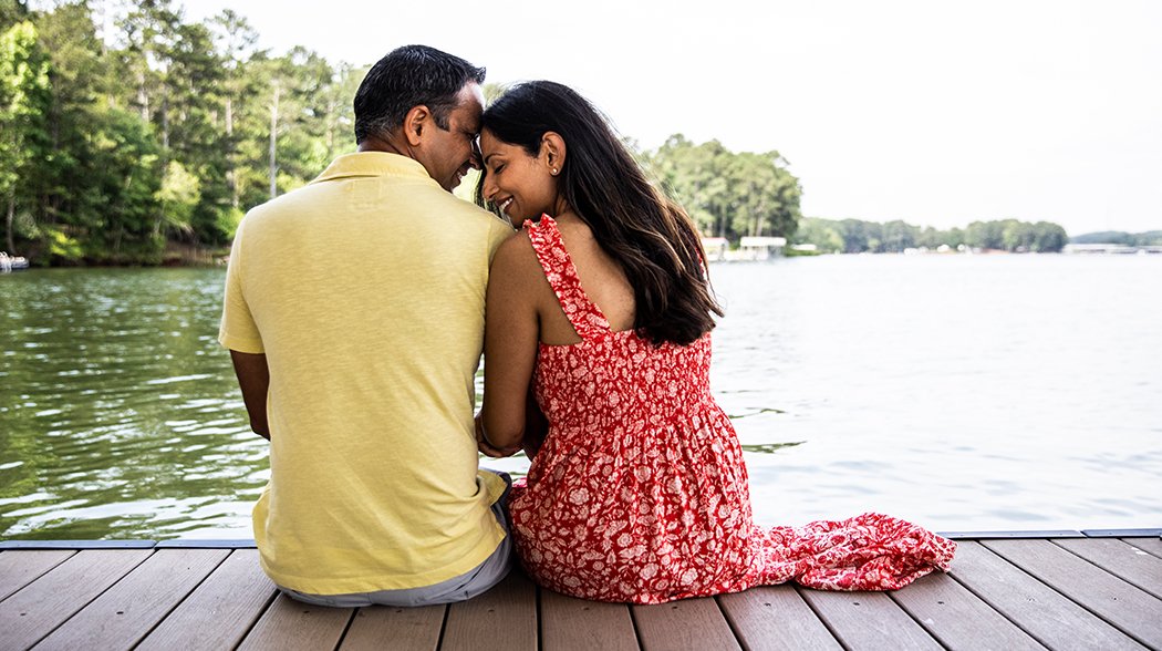 couples near lake