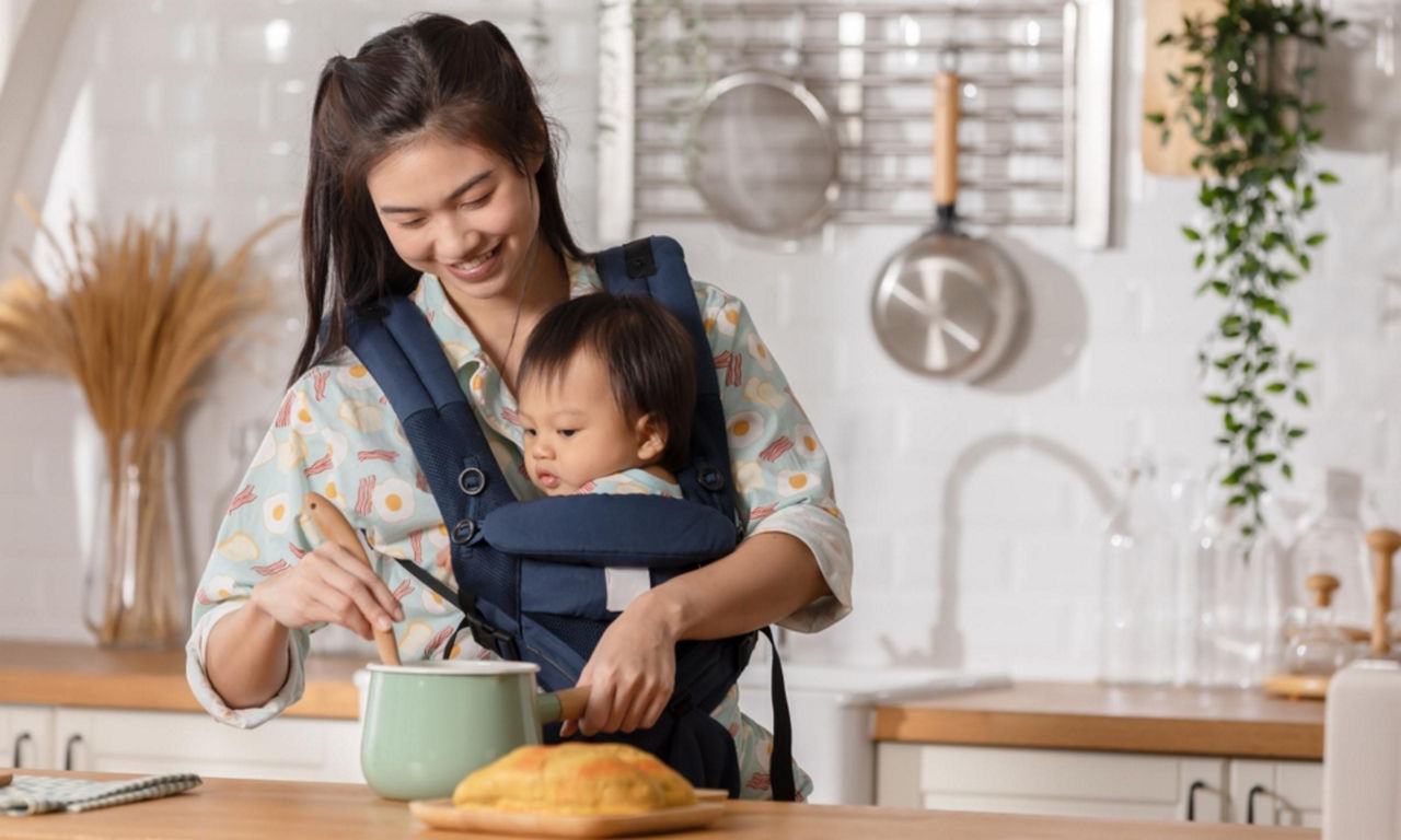 Stay-at-home moms can use planning and multi-tasking to be more productive at home.