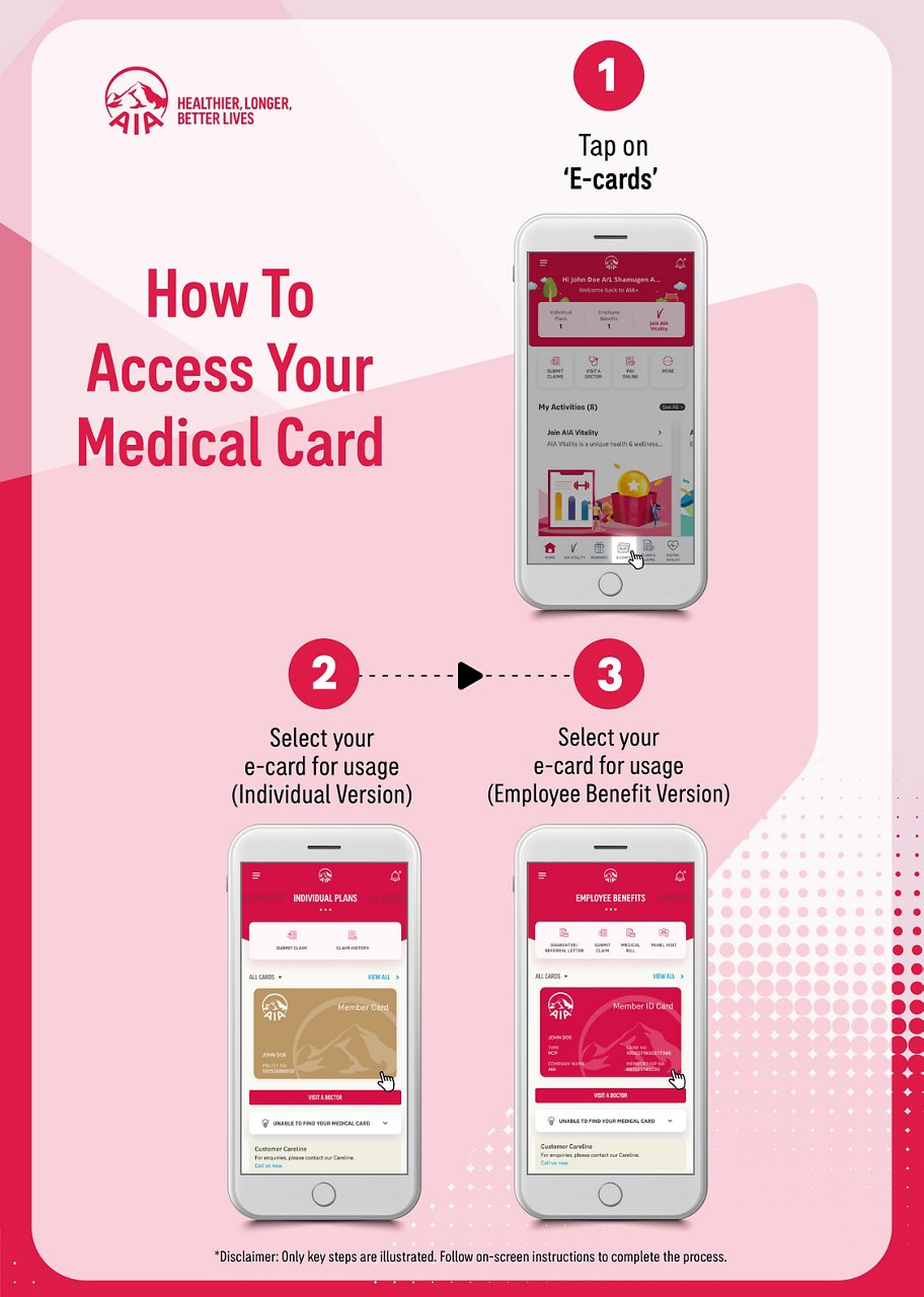 AIA+ App Poster_How to access your medical card