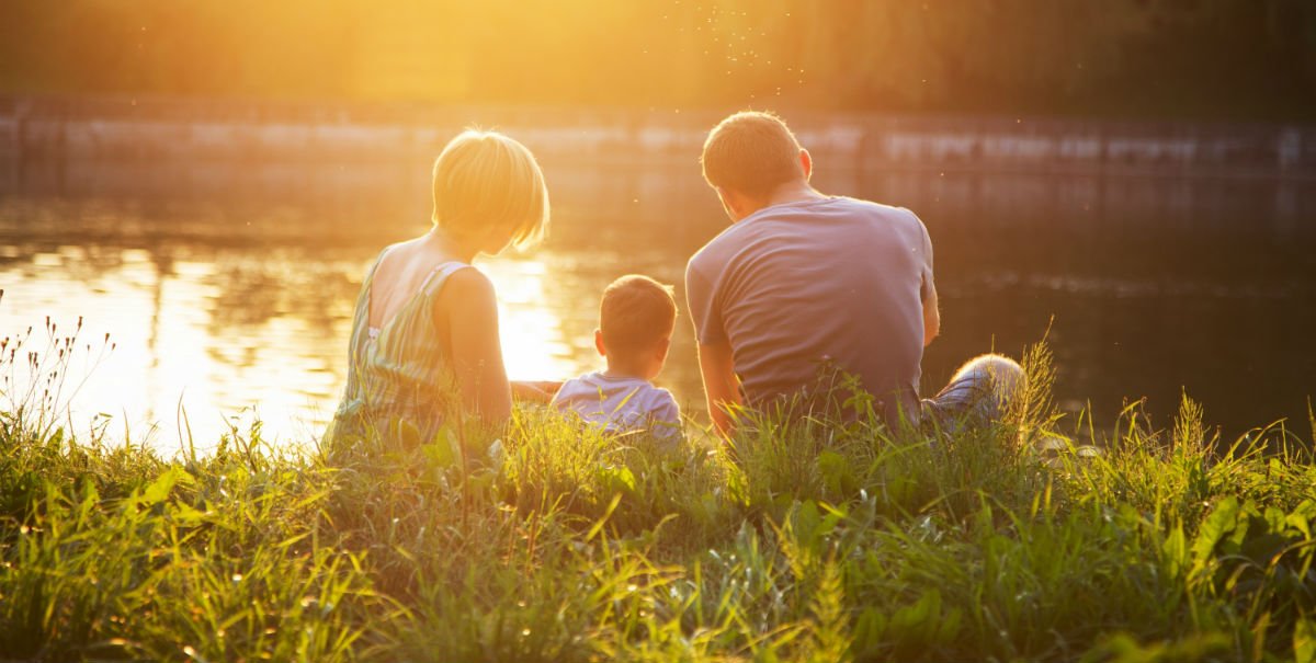 family gazing