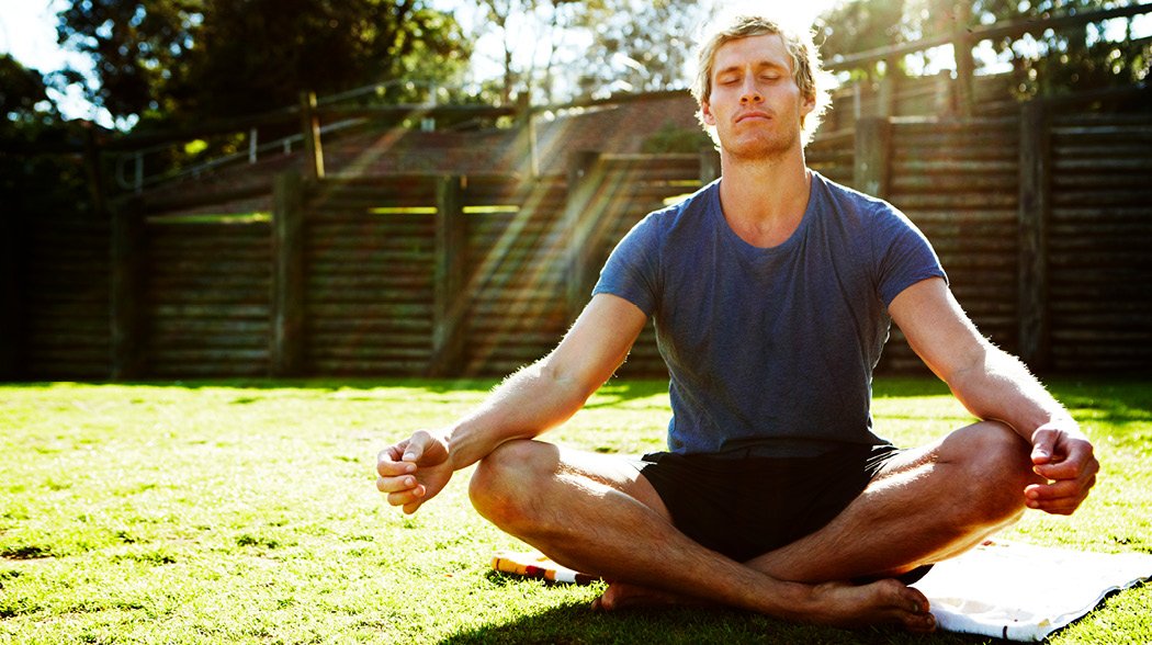 a person sitting for meditation