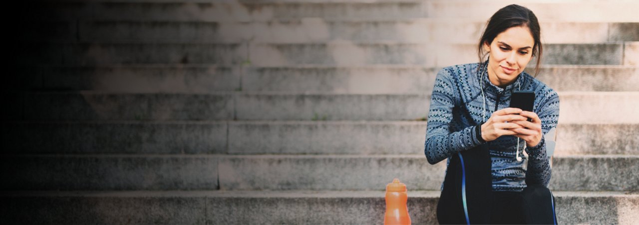 woman sitting in the steps