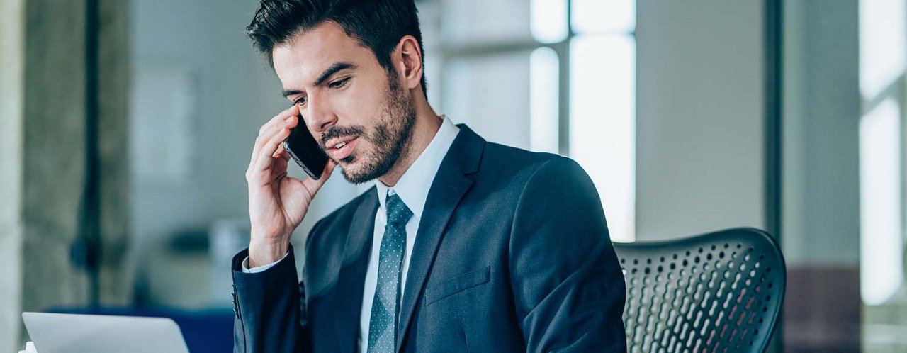 man talking on the phone