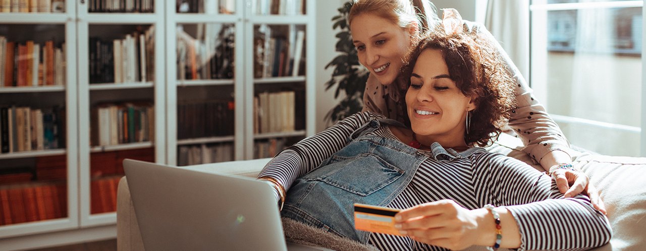 woman checking laptop