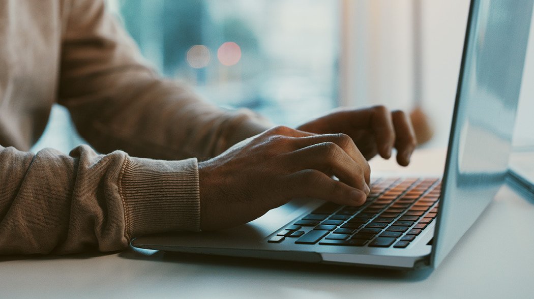 a person working on a laptop