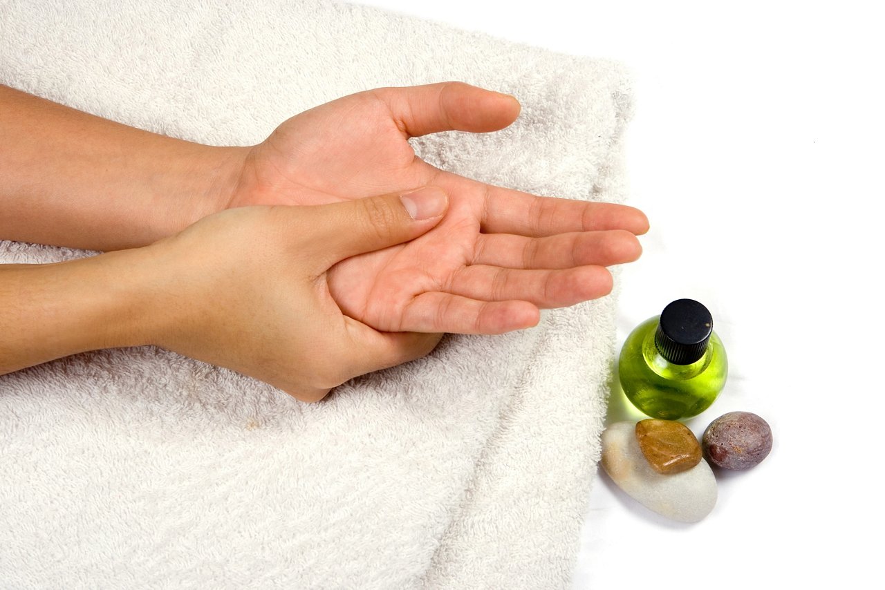 Daily self-massage therapy can include acupressure for stress and pain management. (Credit: Shutterstock) 