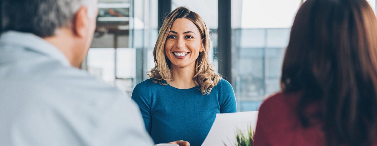 Woman smiling