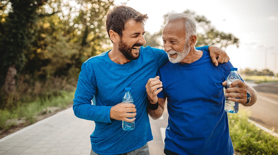 old and young man together