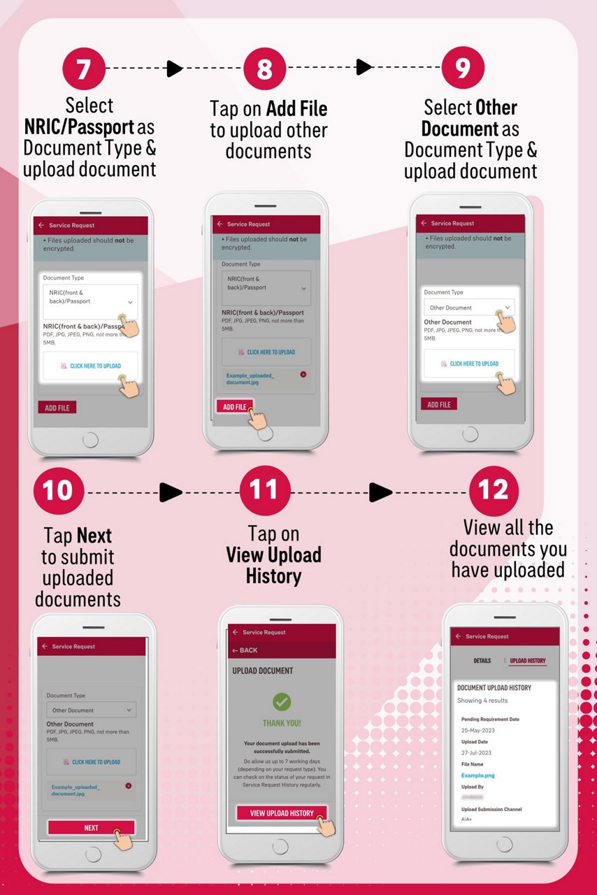 Service Request | AIA+ Guide | AIA Malaysia