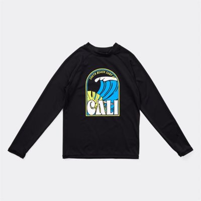 K-D Boys Long Sleeve Exploration Print Tee - Black - Size 16
