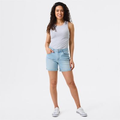 &me Women's Linen Blend Shorts -  Gingham Check