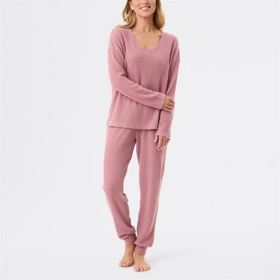 &me Women's Floral Print Flannelette Pyjama Set - Light Blue
