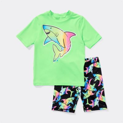 Wave Zone Girls Print Square Neck One Piece - Pink